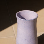 El yapımı stoneware sütun vazo, mor