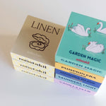 Linen ve Garden Magic koku barı kutuları yakın plan