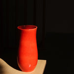 El yapımı stoneware sütun vazo, mercan