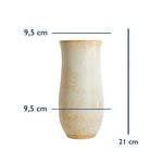 Stoneware Sütun Vazo ölçüleri: 21 cm yükseklik, 9,5 cm genişlik