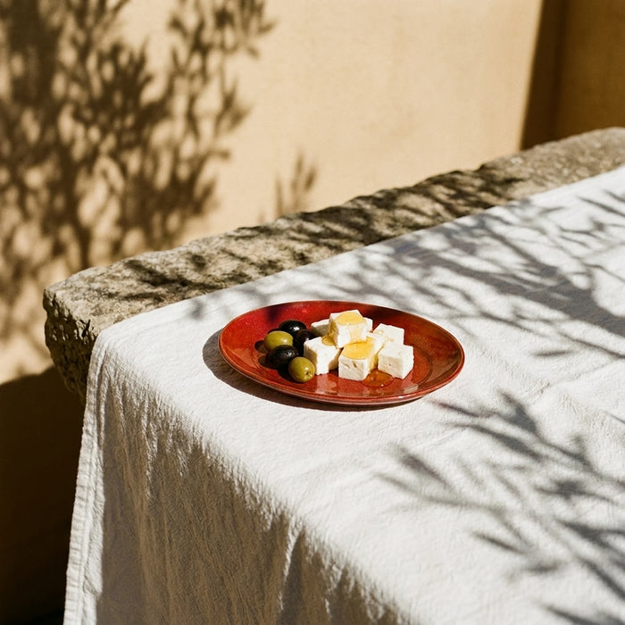 Stoneware Küçük Oval Tabak – Dem Kırmızı