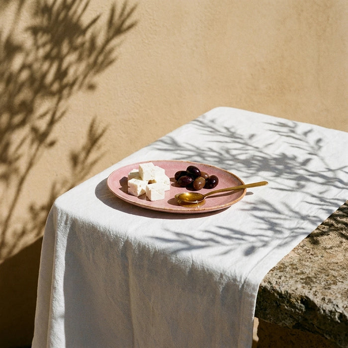 Stoneware Küçük Oval Tabak – Gonca Pembe