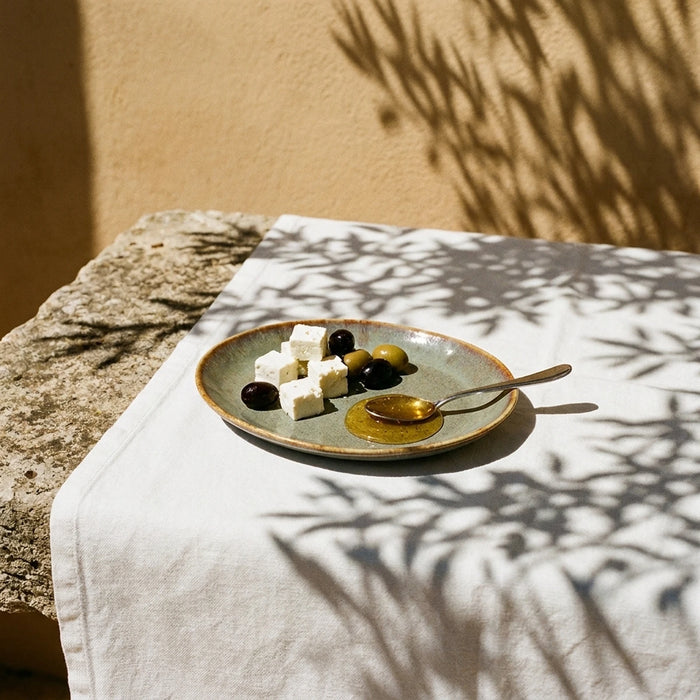Stoneware Küçük Oval Tabak – Müdavim Yeşil