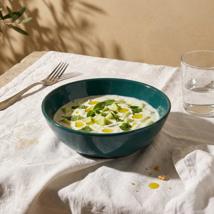 Stoneware Meze Tabağı – Firuze Petrol Yeşili