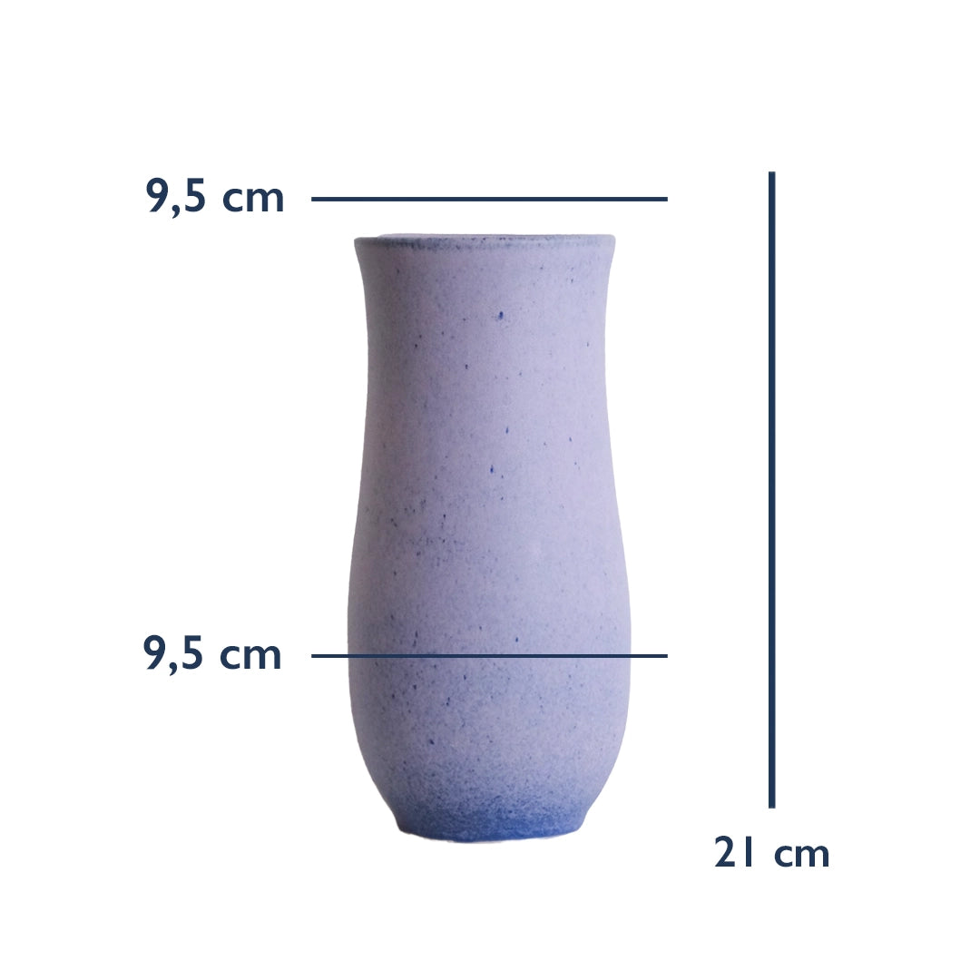 Stoneware Sütun Vazo ölçüleri: 21 cm yükseklik, 9,5 cm genişlik