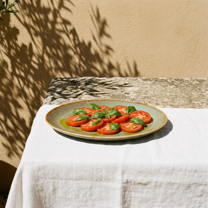 Stoneware Orta Oval Tabak – Müdavim Yeşil