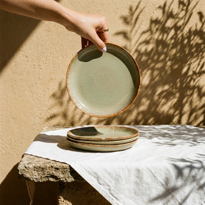 Stoneware Tatlı Tabağı – Müdavim Yeşil