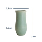 Stoneware Sütun Vazo ölçüleri: 21 cm yükseklik, 9,5 cm genişlik