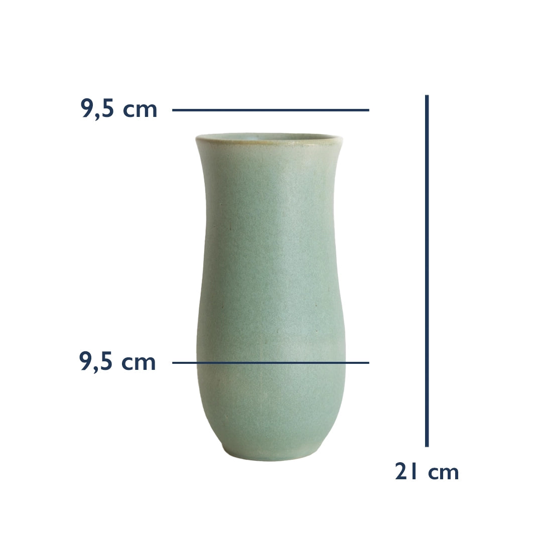 Stoneware Sütun Vazo ölçüleri: 21 cm yükseklik, 9,5 cm genişlik
